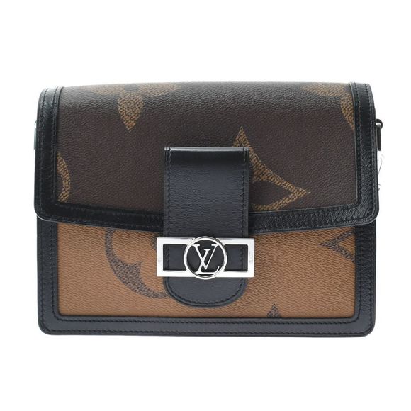 Louis Vuitton Giant Reverse monogram  Dauphine MM Monogram Shoulder Bag Brown - Picture 1 of 12
